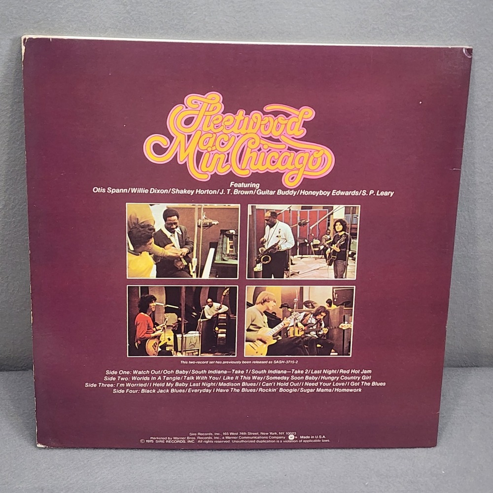 Fleetwood Mac In Chicago 2-LP Vinyl Record Sire 2XS 6009 Blues Rock 1975 12"